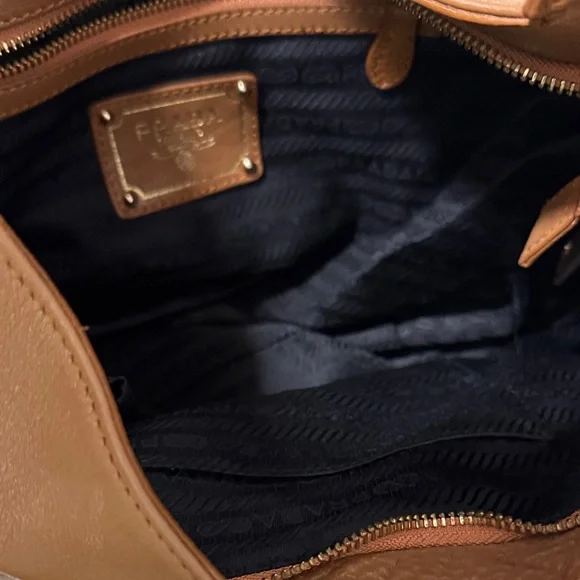 Vintage Prada Brown Leather Hobo Bag medium - Picture 7 of 9